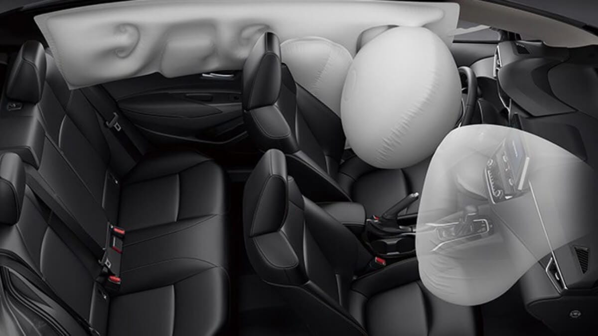 Seven SRS airbags