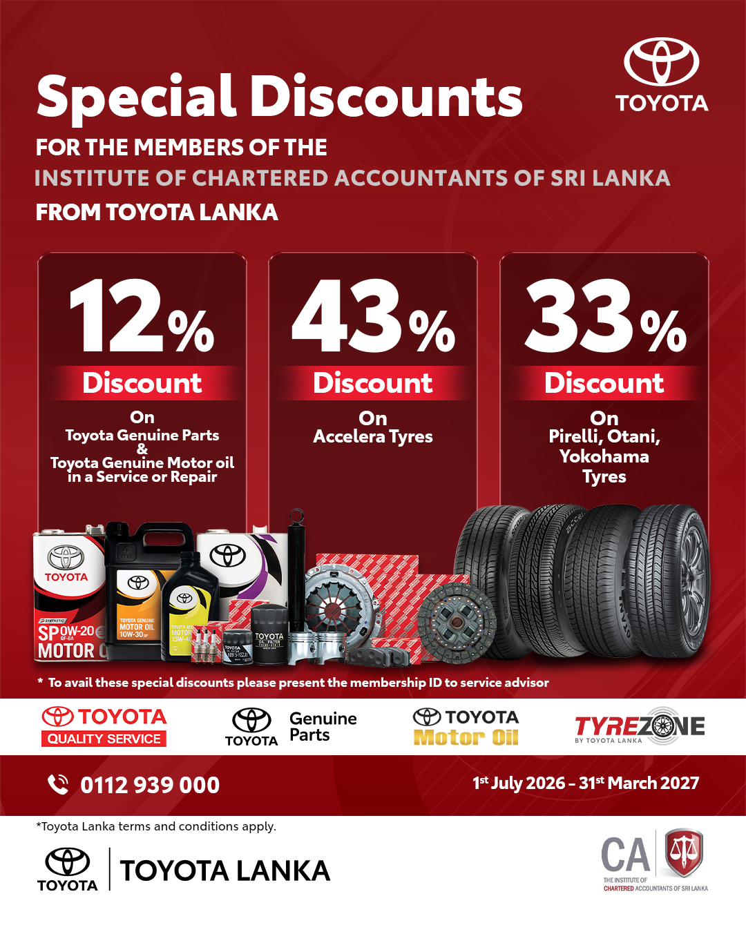 Special Discounts for the Institute of Chartered Accountants of Sri Lanka